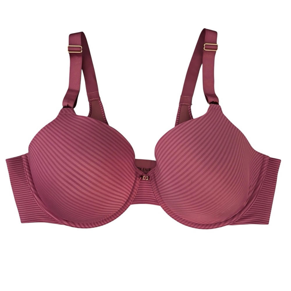 NWOT Vanity Fair 40D Underwire Bra Light Padding Adjustable Mauve Berry Color